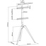 InLine® woodstand TV pedestal, tripod, for LED TV 45"-65" (114-165cm), max. 40kg