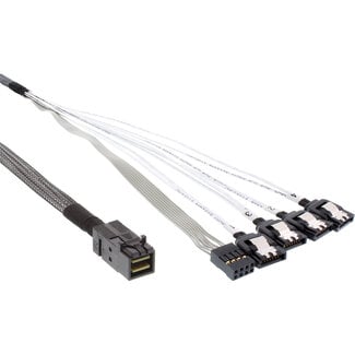 InLine® InLine® Mini SAS HD Cable SFF-8643 to 4x SATA + Sideband 0.5m