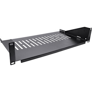 InLine® InLine® 19" shelf, 250mm, 20kg, 2U, RAL 9005 black