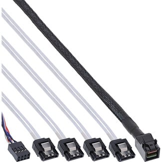 InLine® InLine® Mini SAS HD Cable SFF-8643 to 4x SATA + Sideband 1m