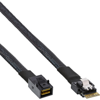 InLine® InLine® Slim SAS Kabel, SFF-8654 zu Mini SAS HD SFF-8643, 24Gb/s, 1m