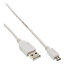 InLine® Micro USB 2.0 Cable USB-A plug to Micro-B plug white 1.8m