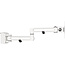 InLine® Slatwall monitor bracket long, white