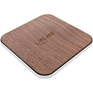 InLine® InLine® Qi woodcharge, Smartphone wireless fast charger, 5/7,5/10W/15W, type C