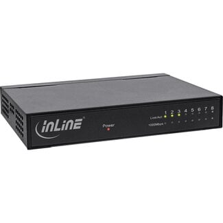 InLine® InLine® Network Switch 8 Port, Gigabit Ethernet, 10/100/1000MBit/s, Desktop, Metal, without fan, shielded ports