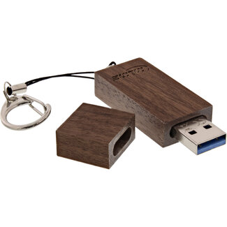 InLine® InLine® USB 3.0 Flash drive 32GB, woodline walnut, with Keychain