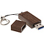 InLine® USB 3.0 Flash drive 32GB, woodline walnut, with Keychain