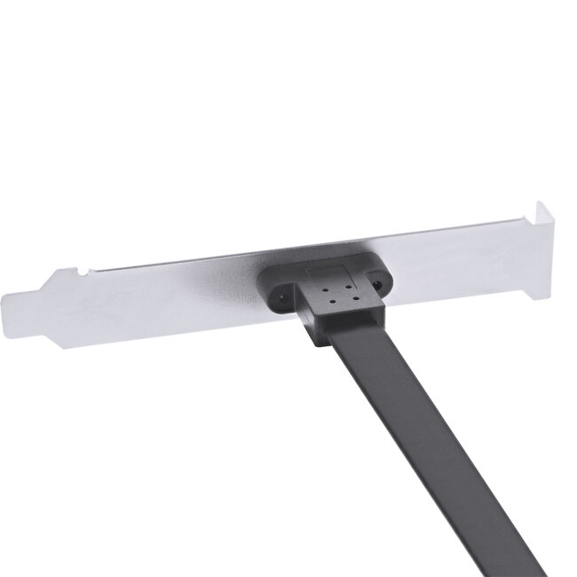 InLine® PCI slot bracket with USB-C socket, USB-C to USB 3.2 front panel Key-A internal, 0.3m