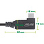 InLine® USB4 cable, USB Type-C, one side angled, PD 240W, 8K60Hz, TPE black, 2m