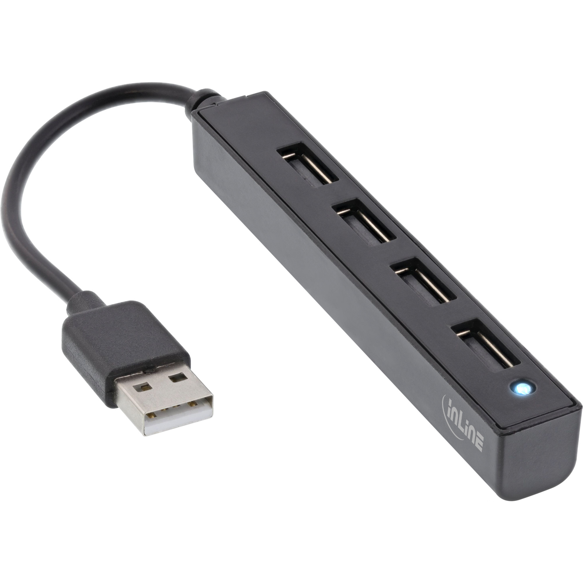 InLine 33293K interface hub USB 2.0 Type-A 480 Mbit/s Zwart