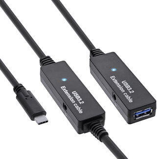 InLine® InLine® USB 3.2 Gen.1 active extension, USB-C male to USB-A female, 10m