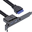 InLine® Slot Bracket 2x USB 3.0 A female to internal mainboard plug 0.5m