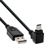 InLine® USB Type A male to Mini 5 Pin male up angled 90° black 1.5m