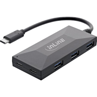 InLine® InLine® USB 3.2 Gen.1 OTG Hub, USB Typ-C to 2 Port Typ-C and 3 Port Typ-A, without power supply