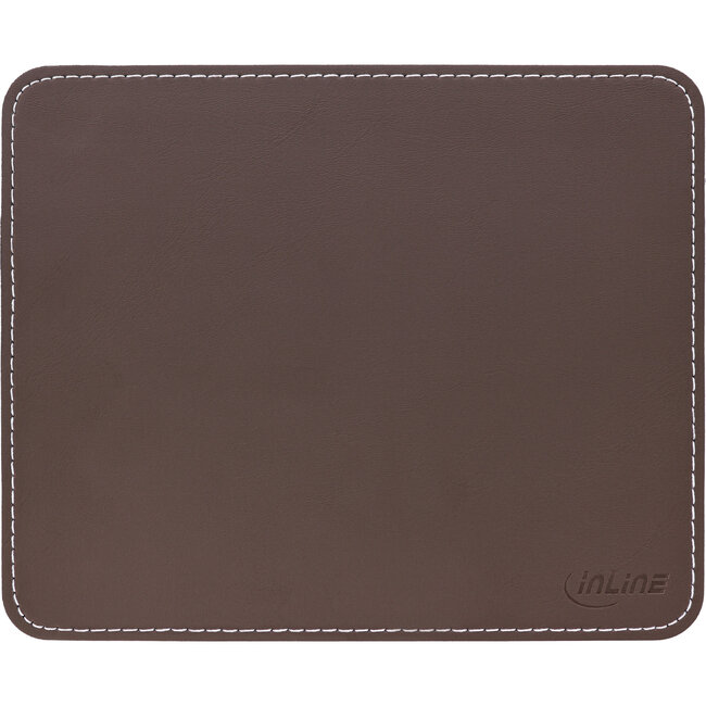 InLine® Mouse Pad Premium PU Leather 255x220x3mm brown