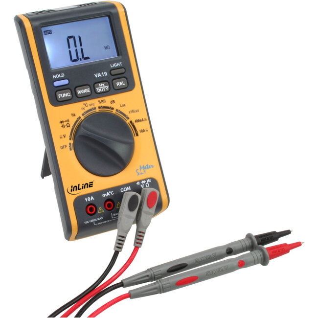 InLine® Digital Multimeter 5 in 1 with Temperature Humidity Sound and Lux measuring