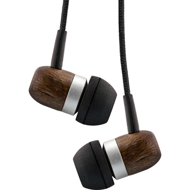 InLine® "woodin-ear" Wooden In-Ear Headset real walnut wood