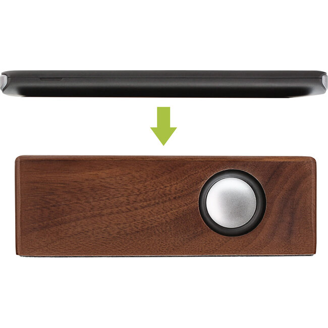 InLine® "woodbrick" Speaker in real Wooden Walnut Case