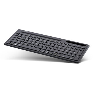 InLine® InLine® 4in1 Bluetooth Aluminium Keyboard with Number Pad, for up to 4 Bluetooth devices, black