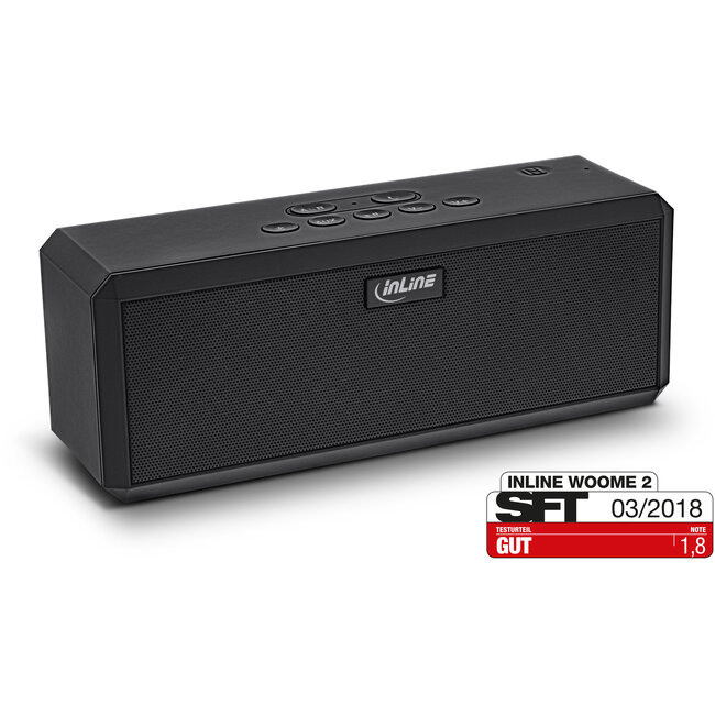 InLine® WOOME 2 - TWS True Wireless Stereo Bluetooth speaker, black