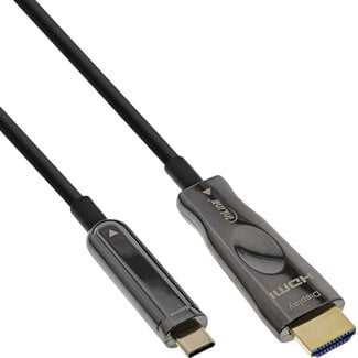 InLine® InLine® USB Display AOC Cable, USB Type-C male to HDMI male (DP Alt Mode), 25m