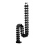 InLine® Cable duct flexible for height-adjustable desks, 4 compartments, 68x36mm max. 1.28m, black