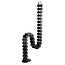 InLine® Cable duct flexible for height-adjustable desks, 4 compartments, 68x36mm max. 1.28m, black