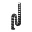 InLine® Cable duct flexible for height-adjustable desks, 4 compartments, 68x36mm max. 1.28m, black