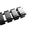 InLine® Cable duct flexible for height-adjustable desks, 4 compartments, 68x36mm max. 1.28m, black