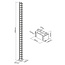 InLine® Cable duct flexible for height-adjustable desks, 4 compartments, 68x36mm max. 1.28m, black