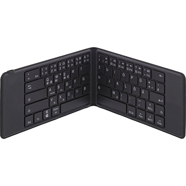 InLine® foldable Bluetooth keyboard "BT-Pocket", grey, for up to 3 Bluetooth devices