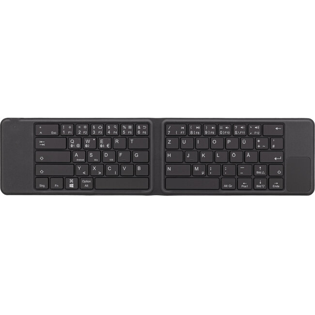 InLine® foldable Bluetooth keyboard "BT-Pocket", grey, for up to 3 Bluetooth devices