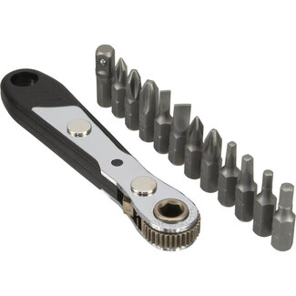 InLine® InLine® Pocket Tool Set with Mini Ratchet Wrench + Bit Set 12pcs.