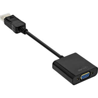 InLine® InLine® Basic DisplayPort Adapter Cable, DisplayPort male to VGA female black 0.15m