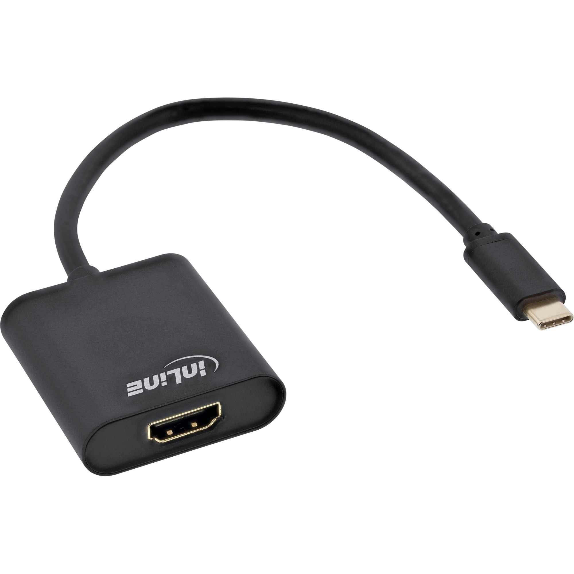 InLine 64101B. Snoerlengte: 0,2 m, Aansluiting 1: USB Type-C, Aansluiting 2: HDMI. Aantal per verpakking: 1 stuk(s). Kleur kabel: Zwart