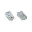 InLine® 100pcs Modular Plug 8P4C RJ45 for Crimping to ribbon Cable ISDN