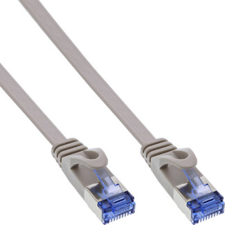 InLine® InLine® Flat patch cable, U/FTP, Cat.6A, grey, 7m