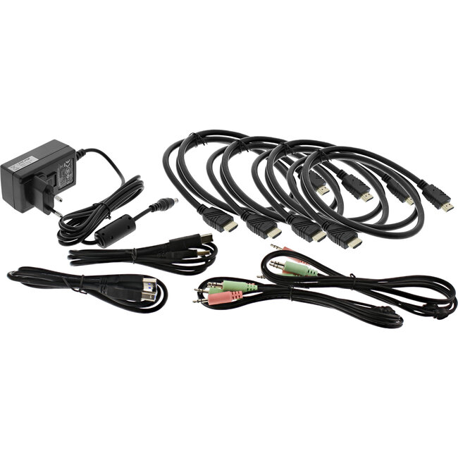 InLine® KVM Desktop Switch, 2-port, Dual Monitor, HDMI 2.0, 4K, USB 3.0, Audio