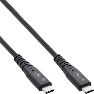 InLine® InLine® USB4 cable, USB Type-C male/male, PD 240W, 8K60Hz, TPE black, 2m