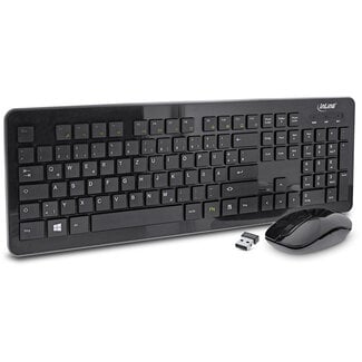 InLine® InLine® Keyboard & Mouse Set USB 2.4G wireless German Layout max. 1600dpi black