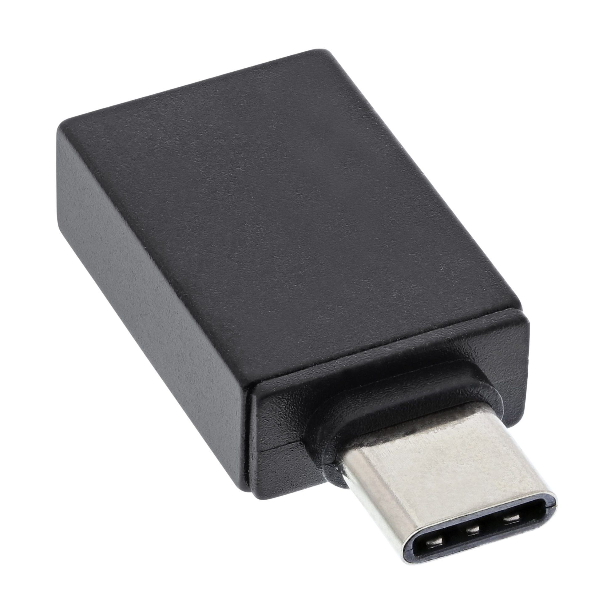 InLine 35805. Aansluiting 1: USB Type-C male, Aansluiting 2: USB 3.1 A, Contact geleider materiaal: Nikkel. Kleur van het product: Zwart