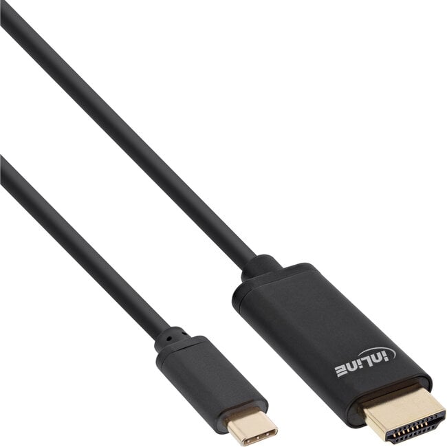 InLine® USB Display Cable, USB Type-C male to HDMI male (DP Alt Mode), 4K2K, black, 3m