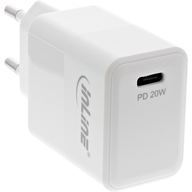 InLine® USB PD Charger Single USB Type-C, Power Delivery, 20W, white