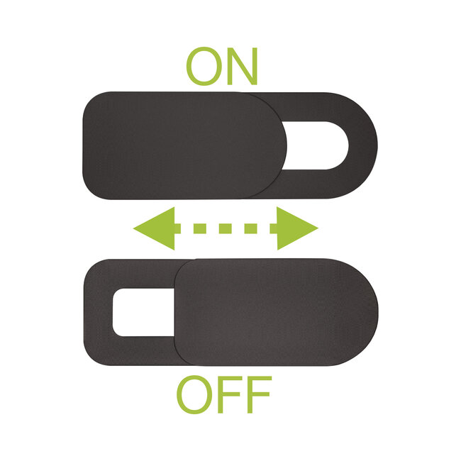 InLine® Webcam Slider Cover, black, pack of 2