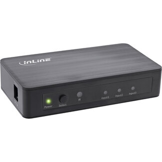 InLine® InLine® HDMI Switch, 3 port, 4K2K@60Hz, HDCP 2.2