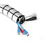 InLine® Cable duct flexible, vertical for tables, 2 chambers, 0.80m, silver