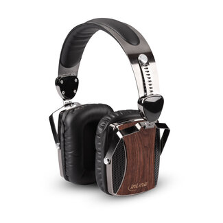 InLine® InLine® "woodon-ear" Wooden On-Ear Headset real walnut wood