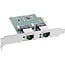 InLine® Dual Gigabit Network Interface Card, PCI Express, 2x 1Gb/s, PCIe x1, incl. low-profile slot bracket