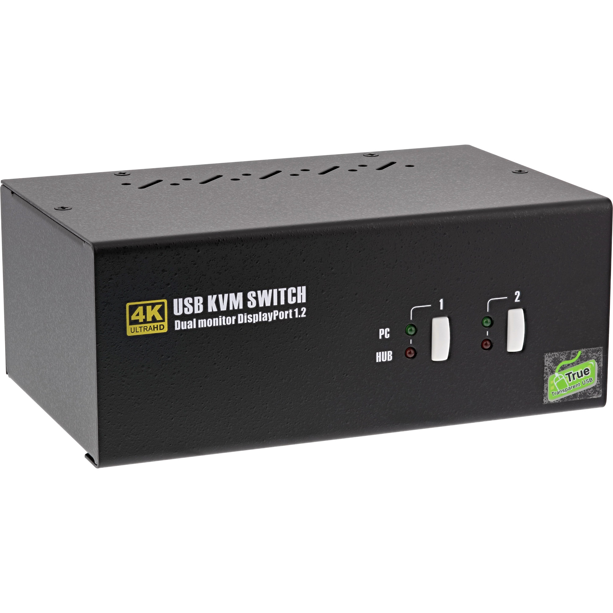 InLine 63642I. Aansluiting toetsenbord: USB, Aansluiting muis: USB, Aansluiting video: DisplayPort. HD type: 4K Ultra HD, Maximum resolutie: 3840 x 2160 Pixels, Videobandbreedte: 3