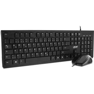 InLine® InLine® Keyboard & Mouse Set USB Cable German layout optical 1200dpi black